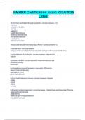 PMHNP Certification Exam 2024&sol;2025  Latest
