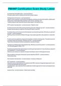 PMHNP Certification Exam Study Latest