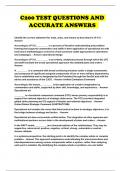 C200 TEST QUESTIONS AND ACCURATE ANSWERS 