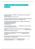 PHPM 310 FINAL exam with complete solutions