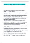 PHPM 310 exam with complete solution