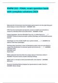 PHPM 310 - FINAL exam question bank with complete solutions 2024&period;
