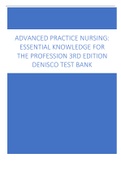 ADVANCED PRACTICE NURSING- ESSENTIAL KNOWLEDGE FOR THE PROFESSION 3RD EDITION DENISCO TEST BANK