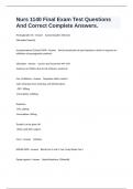 Nurs 1140 Final Exam Test Questions And Correct Complete Answers&period;