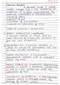 Brief Notes on Chemical Reaction and its types