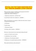 OFFICIAL OHS TEST BANK QUESTIONS WITH 100&percnt; VERIFIED ANSWERS LATEST UPDATED