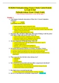 NUR2063 Pathophysiology Exam 1 Study Guide(Module 1,2 And 3)