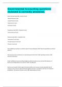 Governmental Accounting questions reviewed & correctly answered&period;