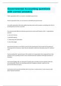 Governmental Accounting questions with correct answers&period;