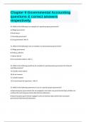 Chapter 9 Governmental Accounting questions & correct answers respectively&period;