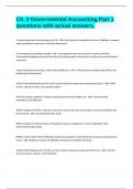Ch&period; 2 Governmental Accounting Part 1 questions with actual answers&period;