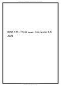 BIOD 171 LECTURE exams lab exams 1-8 2021