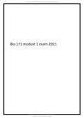 Bio 171 module 1 exam 2021