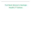 Test Bank Women&rsquo;s Geologic Health 2nd Edition