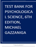 Test Bank for Psychological Science&comma; 6th Edition&comma; Michael Gazzaniga&period;