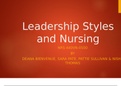 NRS 440 Leadership Styles in Nursing