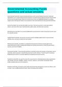 Governmental Accounting Funds questions and actual answers&period;