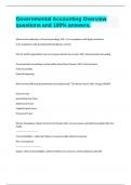 Governmental Accounting Overview questions and 100&percnt; answers&period;
