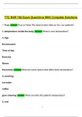 TTC NUR 102 Exam Questions With Complete Solutions&period;pdf