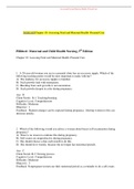 NURS 807Chapter 10- Assessing Fetal and Maternal Health- Prenatal Care     graded A+