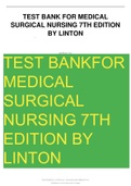 TEST BANK FOR MEDICAL SURGICAL NURSING 7TH EDITION BY LINTON