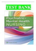 PSYCHIATRIC-MENTAL HEALTH NURSING 8TH EDITION VIDEBACK TEST BANK ISBN-13&colon; 9781975116385