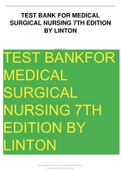 Test Bank for Medical Surgical Nursing 7th Edition by Linton