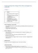 Samenvatting Financiële verslaggeving - IGOBIV80 (Hoorcollege 1 t/m 6)