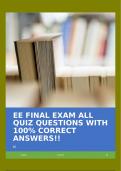 EE FINAL EXAM ALL QUIZ QUESTIONS WITH 100&percnt; CORRECT ANSWERS&excl;&excl;
