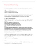 Emergency and Disaster Nursing- VERIFIED SOLUTION
