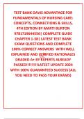 TEST BANK DAVIS ADVANTAGE FOR FUNDAMENTALS OF NURSING CARE&colon; CONCEPTS&comma; CONNECTIONS & SKILLS&comma; 4TH EDITION BY MARTI BURTON 9781719644556&vert; COMPLETE GUIDE CHAPTER 1-38&vert; LATEST TEST BANK EXAM QUESTIONS AND COMPLETE 100&percnt; CORRECT ANSWERS  WITH WELL EXPLAINED AND 