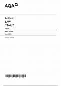 AQA A-LEVEL LAW PAPER 2 MARK SCHEME 2024 &lpar;7162&sol;2&rpar;