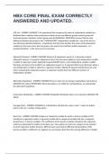 HBX CORE FINAL EXAM CORRECTLY ANSWERED AND UPDATED&period;