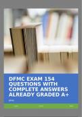DFMC EXAM 154 QUESTIONS WITH COMPLETE ANSWERS ALREADY GRADED A&plus;