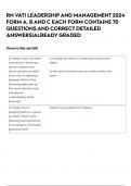 RN VATI LEADERSHIP AND MANAGEMENT 2024 FORM A&comma; B AND C EACH FORM CONTAINS 70 QUESTIONS AND CORRECT DETAILED ANSWERS&vert;ALREADY GRADED