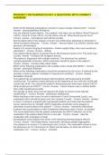 Prophecy RN Pharmacology A QUESTIONS WITH CORRECT ANSWERS&period;