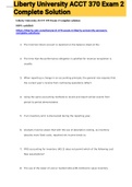 Exam (elaborations) Liberty University ACCT 370 Exam 2 Complete solution 