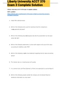 Exam &lpar;elaborations&rpar; Liberty University ACCT 370 Exam 3 Complete solution 