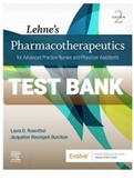 Exam (elaborations) TEST BANK ROSENTHAL LEHNE'S PHARMACOTHERAPEUTICS FOR ADVANCED PRACTICE NURSES AND PHYSICIAN ASSISTANTS 2ND EDITION 