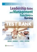 Exam (elaborations) TEST BANK LEADERSHIP ROLES AND MANAGEMENT FUNCTIONS IN NURSING 9TH EDITION MARQUIS HUSTON 