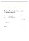 NURS-6501N-32 Advanced Pathophysiology Exam - Week 6 Midterm | Highly Rated | Download To Score An A.