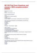 NR 150 Final Exam Questions and answers &vert; With complete solution 2024&sol;25