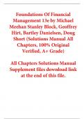 Solutions Manual For Foundations Of Financial Management 13th Edition By Michael Meehan Stanley Block&comma; Geoffrey Hirt&comma; Bartley Danielsen&comma; Doug Short &lpar;All Chapters&comma; 100&percnt; Original Verified&comma; A&plus; Grade&rpar; 