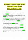 Fences Test &vert; Questions and Verified Solutions &vert; Latest Update 2024&sol;2025 &vert; Graded A&plus;