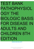 TEST BANK PATHOPHYSIOLOGY THE BIOLOGIC BASIS FOR DISEASE IN ADULTS AND CHILDREN 8th Edition&comma; A guide&period;