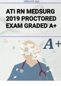 Exam (elaborations) ATI RN MEDSURG 2019 PROCTORED EXAM 