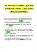 Foil Referee practice test &vert; Questions and Correct Answers &vert; Latest Update 2024&sol;2025 &vert; Graded A&plus;