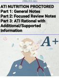Exam &lpar;elaborations&rpar; ATI NUTRITION PROCTORED FR &lpar;Part 1 Part 2 Part 3&rpar; 