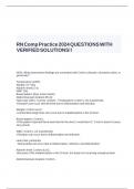 RN Comp Practice 2023 QUESTIONS WITH VERIFIED SOLUTIONS&period;