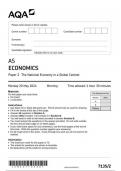 AQA Economics 7135 paper 2 question paper Economics AS 20May 2024